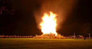 Every year, around Bonfire Night, the Parish Council organise a bonfire and firework display [photo by Katy Ellis]