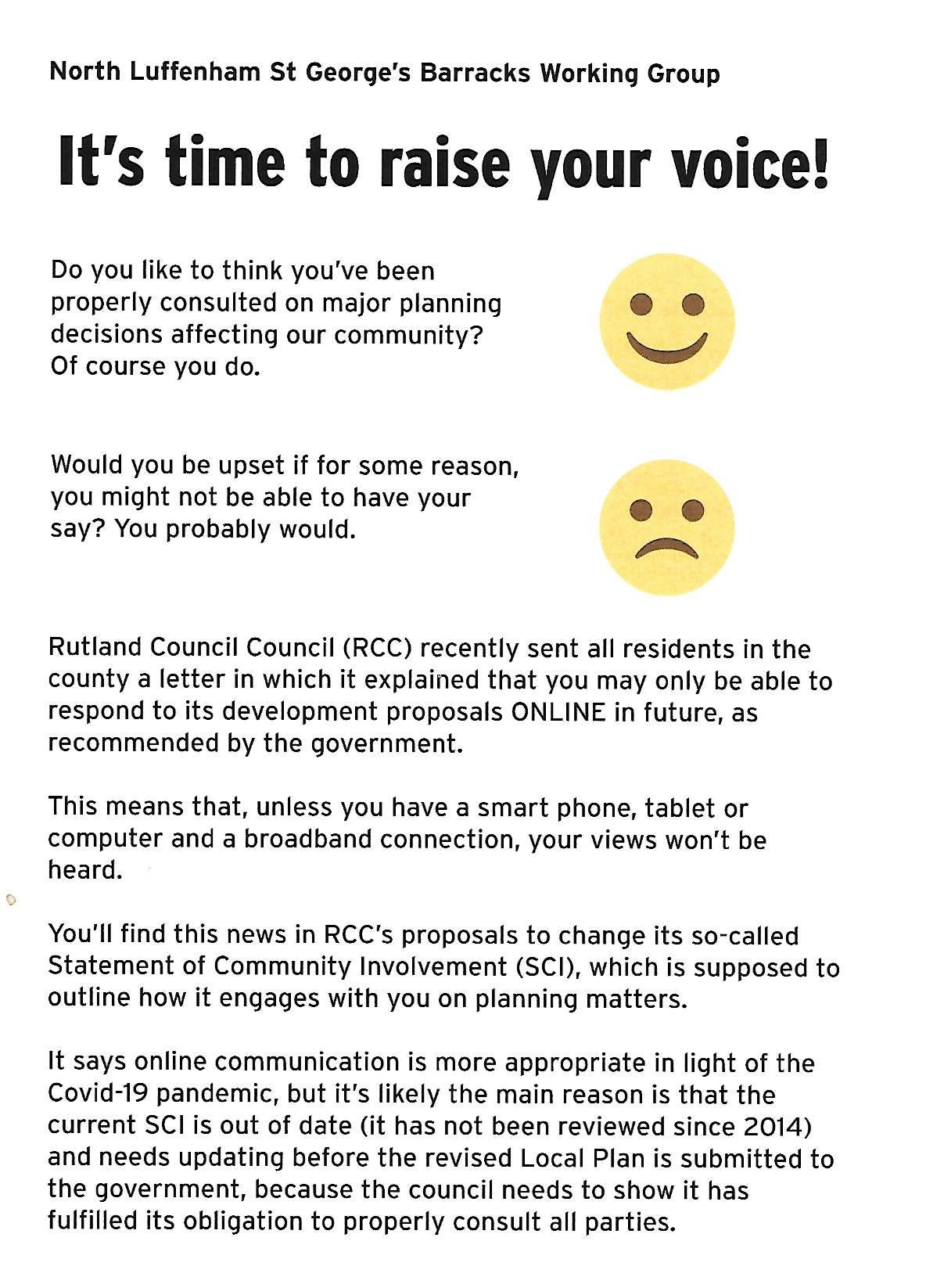 It’s time to raise your voice! North Luffenham